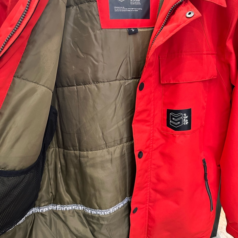 Men's Red Performance Ski Jacket - Picture 7 of 11